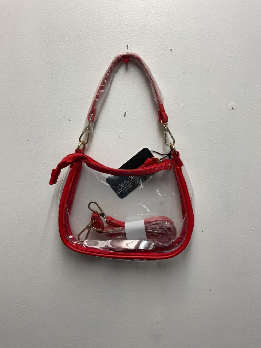 8"x6" Crescent Shape Clear Tote Bag